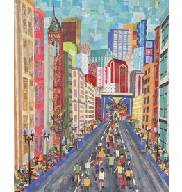 Janice Hayes-Cha Boston Marathon Matted Print