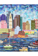 Janice Hayes-Cha Boston Harbor Matted Print