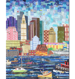 Janice Hayes-Cha Boston Harbor Matted Print