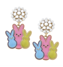 Canvas Style Pippa Bunnies Pearl Cluster Drop Earrings