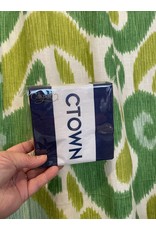 Caspari CTOWN Napkins with Navy Stripe