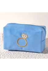 Accessories Shop by Place & Gather Bling Zip Pouch in Sky Blue