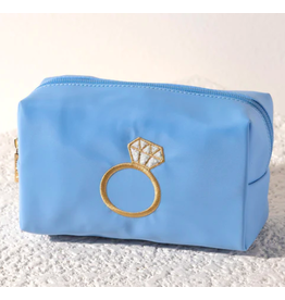 Accessories Shop by Place & Gather Bling Zip Pouch in Sky Blue