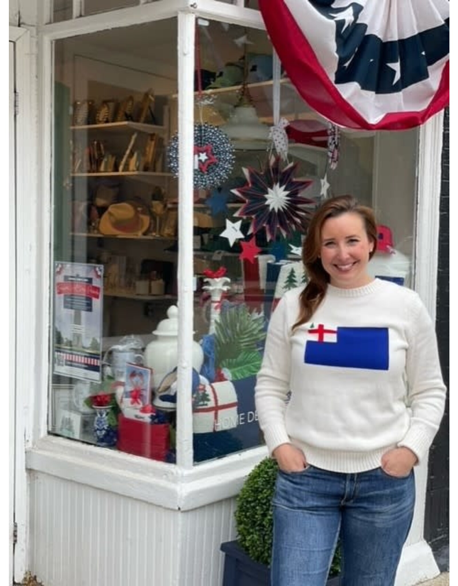 Ellsworth & Ivey Bunker Hill Flag Sweater