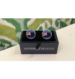 Smathers & Branson Bunker Hill Flag Needlepoint Cufflinks