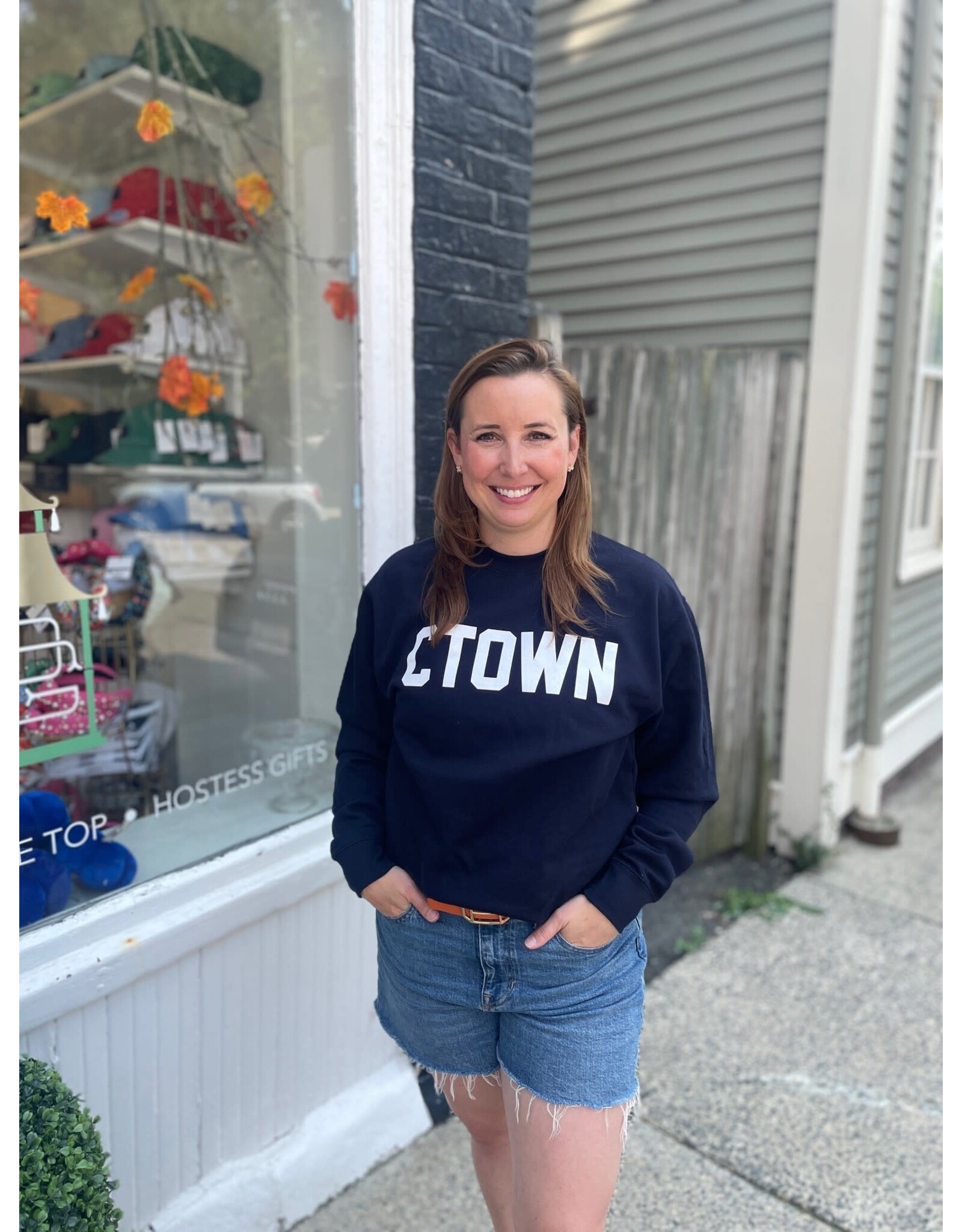 Hemlock Ink CTOWN Screenprinted Sweatshirt in Navy