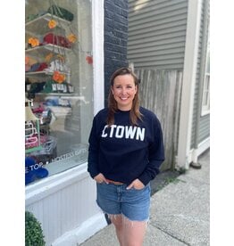 Hemlock Ink CTOWN Screenprinted Sweatshirt in Navy