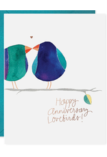 E. Frances Love Birds Anniversary Card