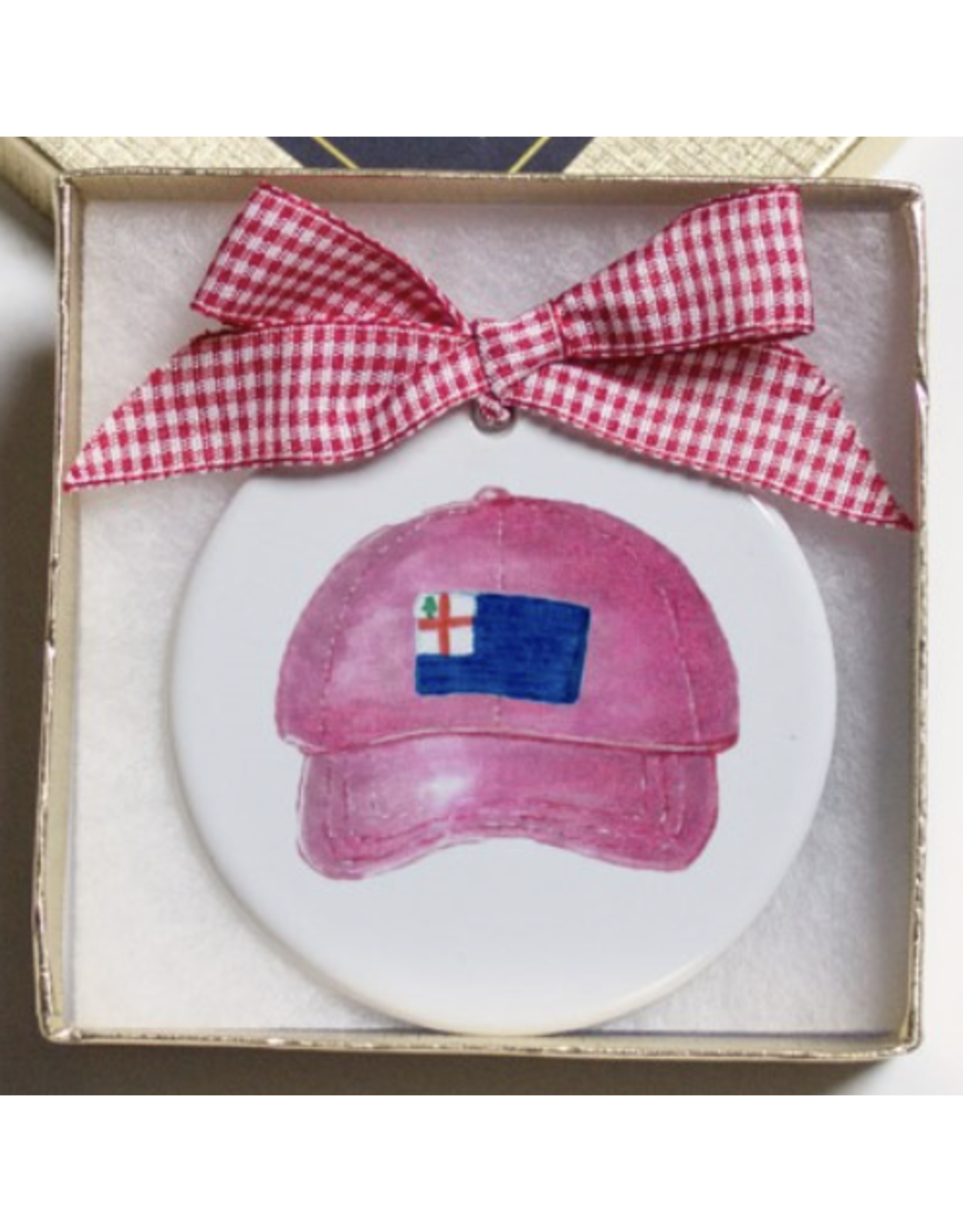 Dishique Bunker Hill Flag Hat in Pink Ornament