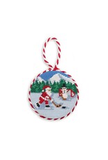 Smathers & Branson Hockey Santa Needlepoint Ornament