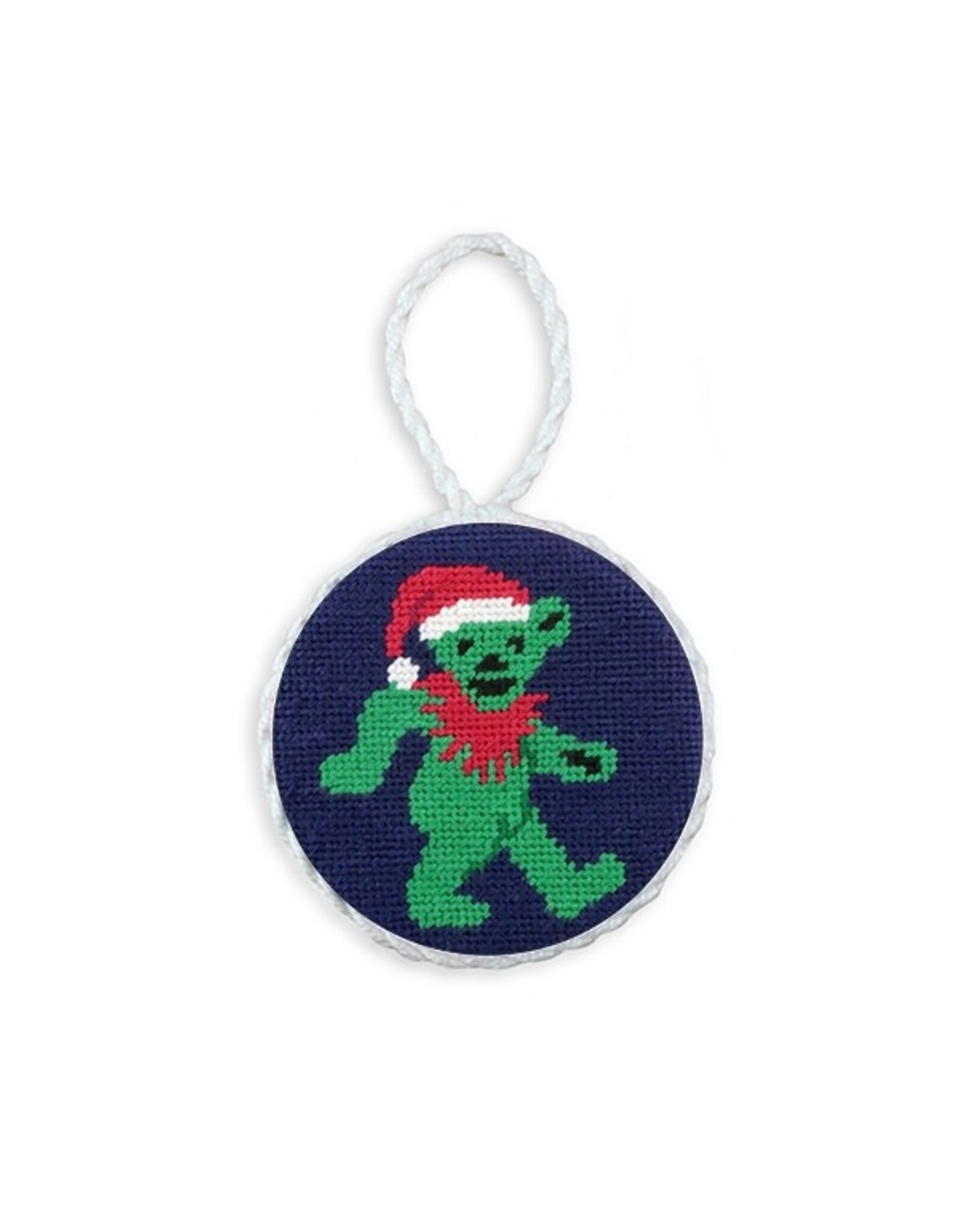 Smathers & Branson Dancing Bear Santa Needlepoint Ornament