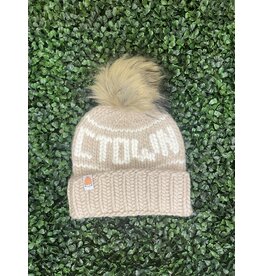 Shit That I Knit CTOWN Beanie in Camel Tan by Shit That I Knit