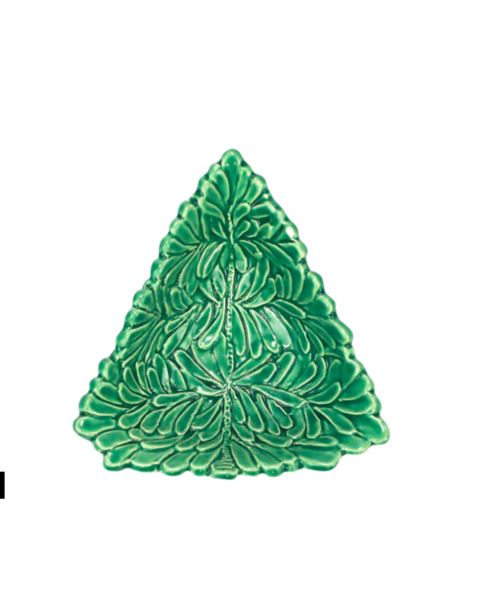 Vietri Lastra Holiday Green Figural Tree Dipping Bowl