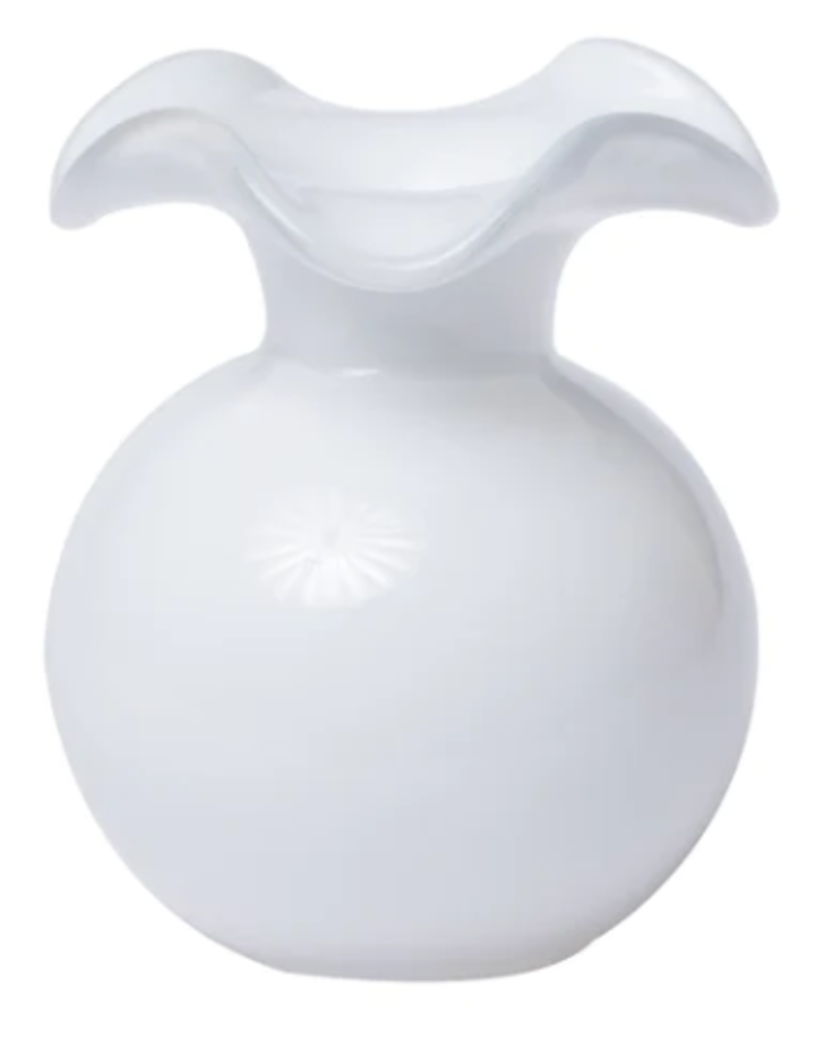 Vietri Hibiscus Glass White Vase