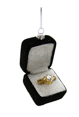 Engagement Ring in Black Box Ornament