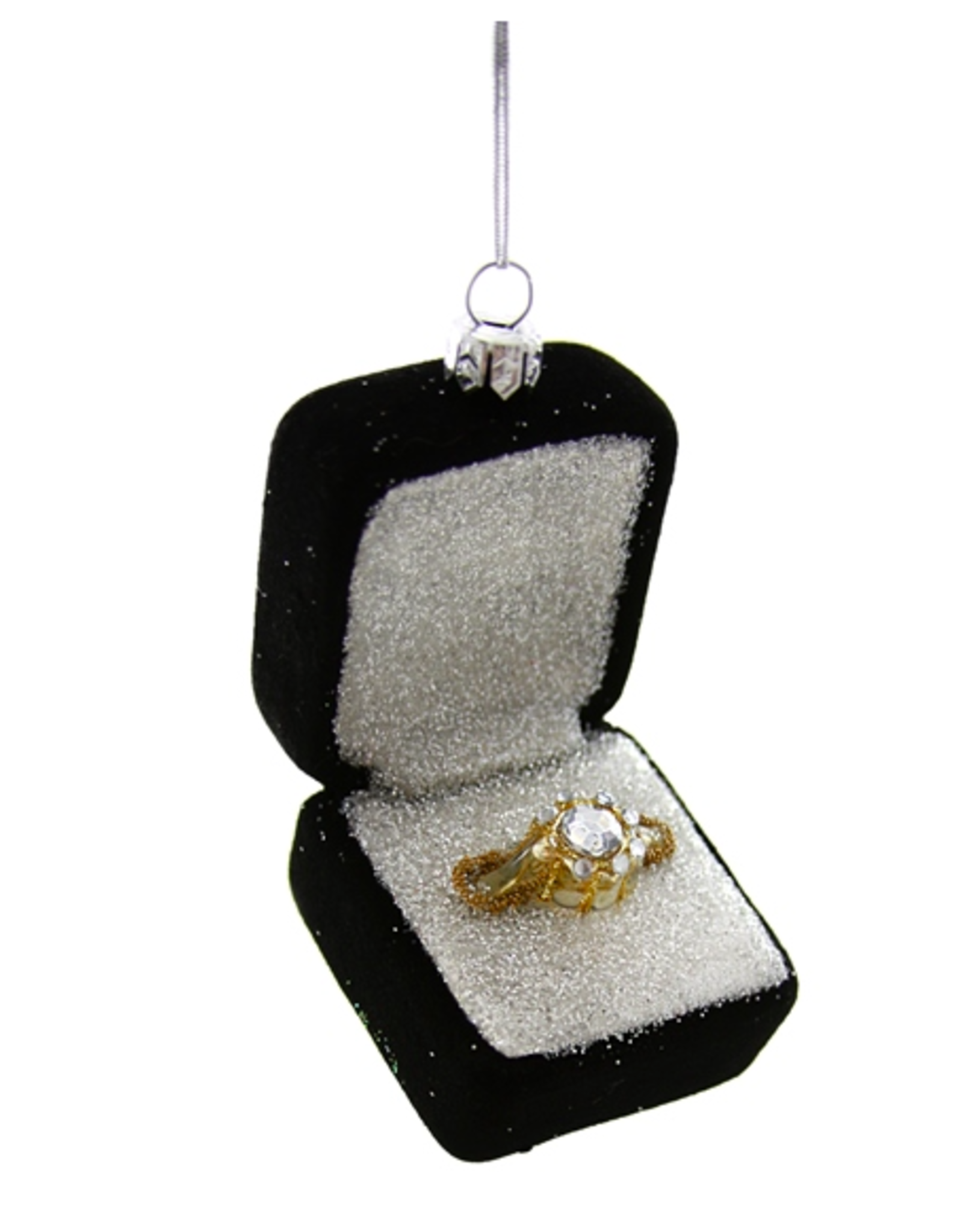 Engagement Ring in Black Box Ornament