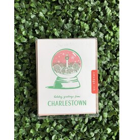 Smudge Ink Charlestown Pink Snow Globe Holiday Card Boxed Set