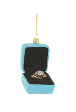 Engagement Ring in Blue Box Ornament