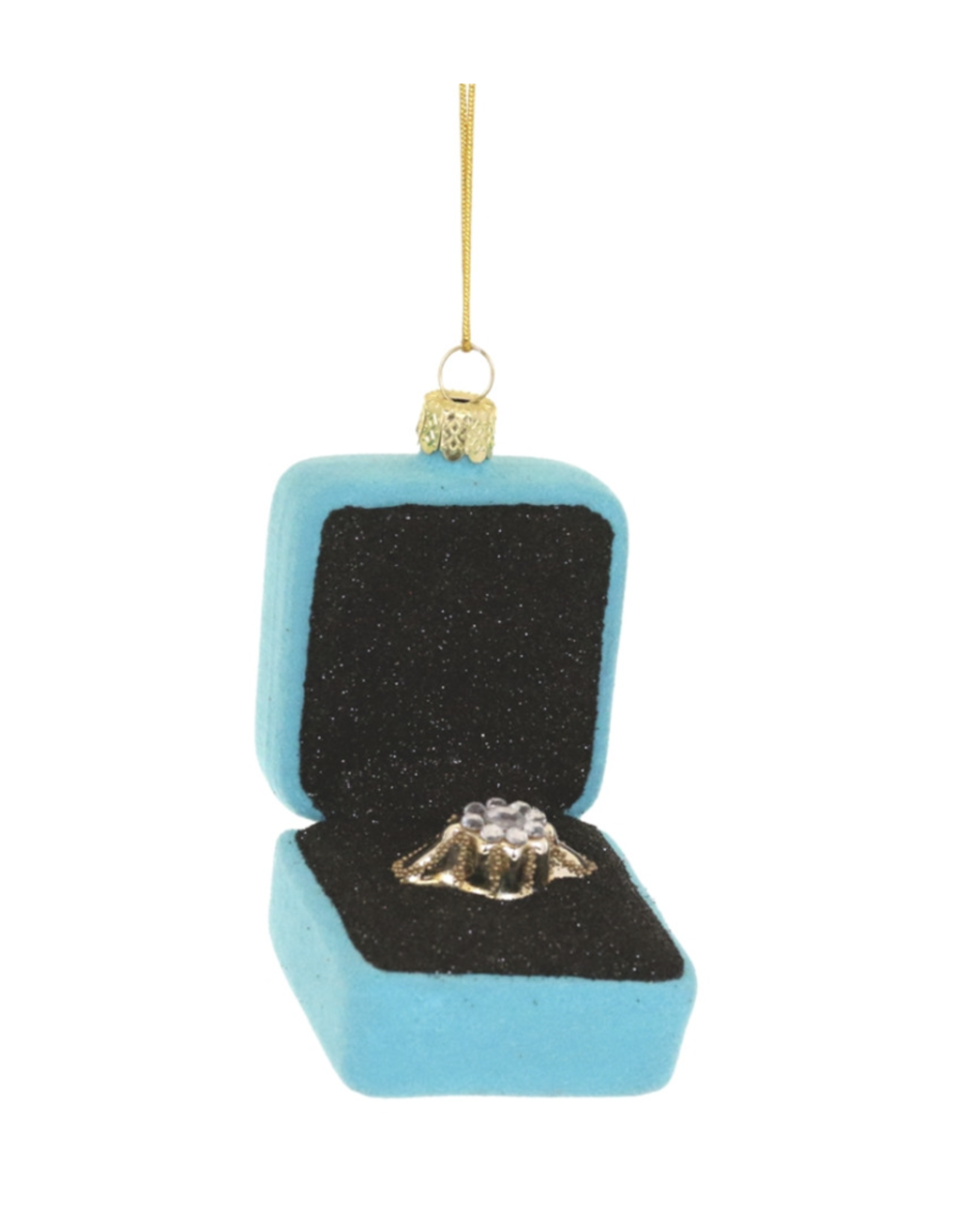 Engagement Ring in Blue Box Ornament
