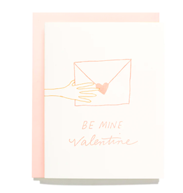 Short Hand Press Be Mine Valentine Card