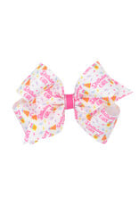 Wee Ones Medium Birthday Girl Print Bow