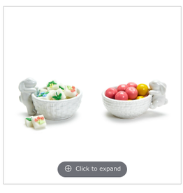 White Bunny Tidbit Bowl in Assorted Styles