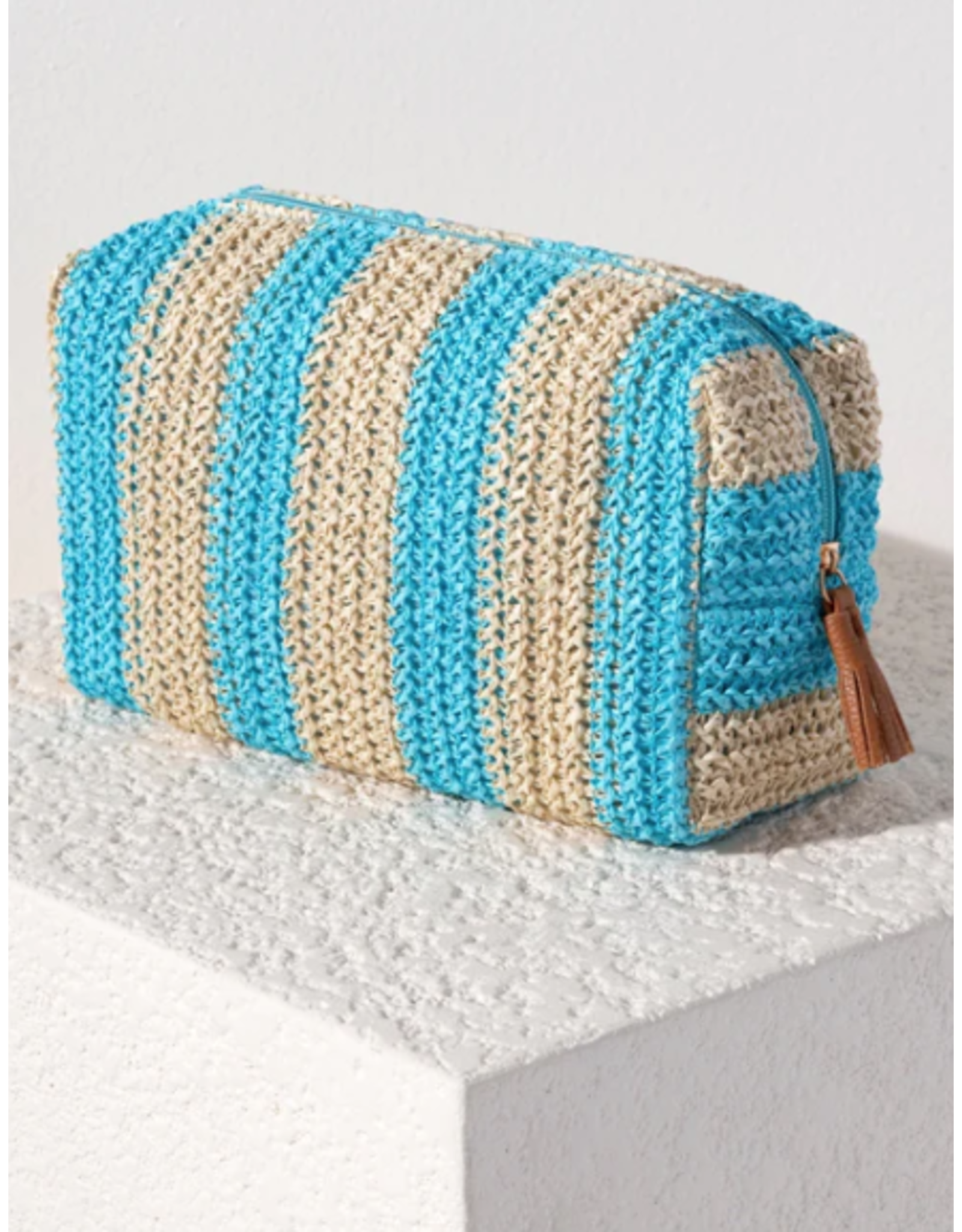Accessories Shop by Place & Gather Filomena Zip Pouch in Turquoise Stripes