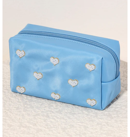 Accessories Shop by Place & Gather Hearts Zip Pouch in Sky Blue