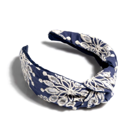 Chifley Knotted Headband in Navy