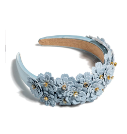 Accessories Shop by Place & Gather Flower Embellished Headband in Sky Blue