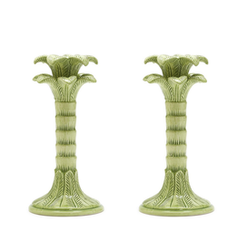 Decor Shop by Place & Gather Palm Leaf Candlestick Holder in Green