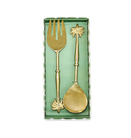 Decor Shop by Place & Gather Palm Tree Salad Server Set in Gift Box