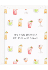 Amy Zhang Sip Back And Relax Birthday Card