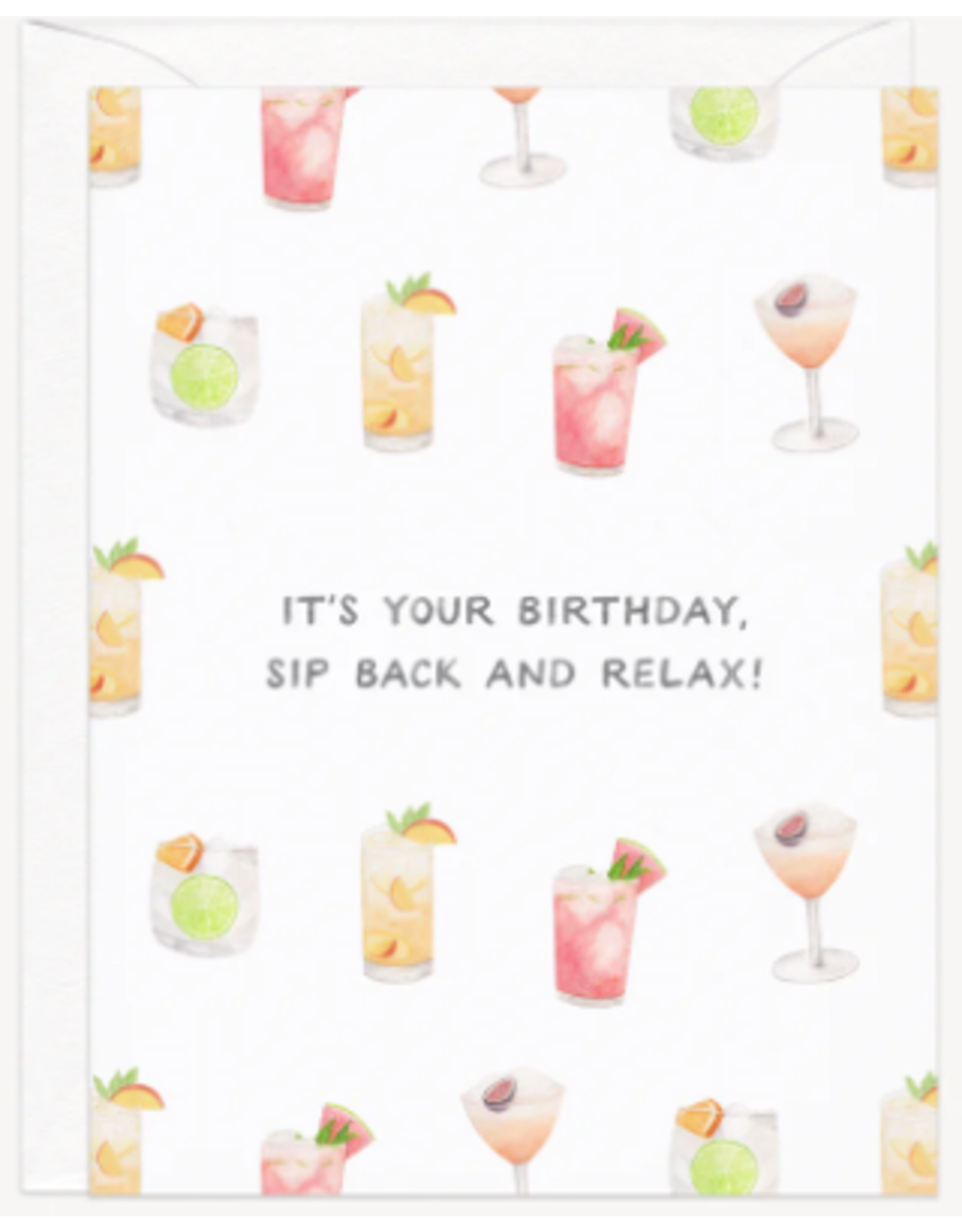 Amy Zhang Sip Back And Relax Birthday Card