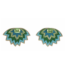 Beth Ladd Collection Soho Studs in Blue and Green by Beth Ladd