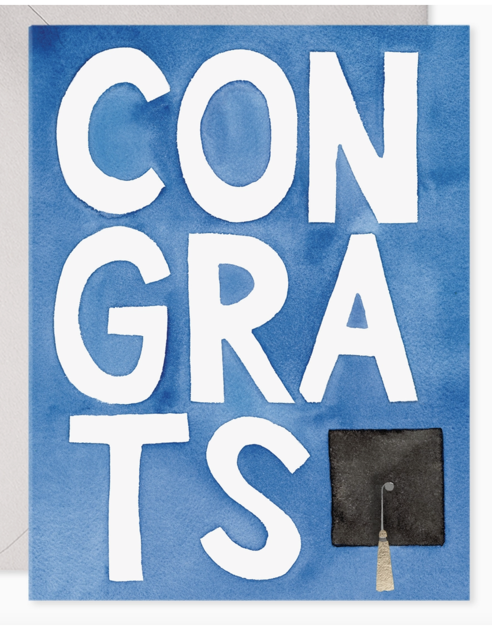 E. Frances Blue Congrats Grad Card
