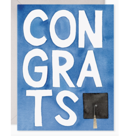 E. Frances Blue Congrats Grad Card