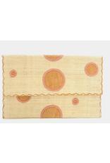 Accessories Shop by Place & Gather Polka Dot Straw Envelope Clutch in Blush