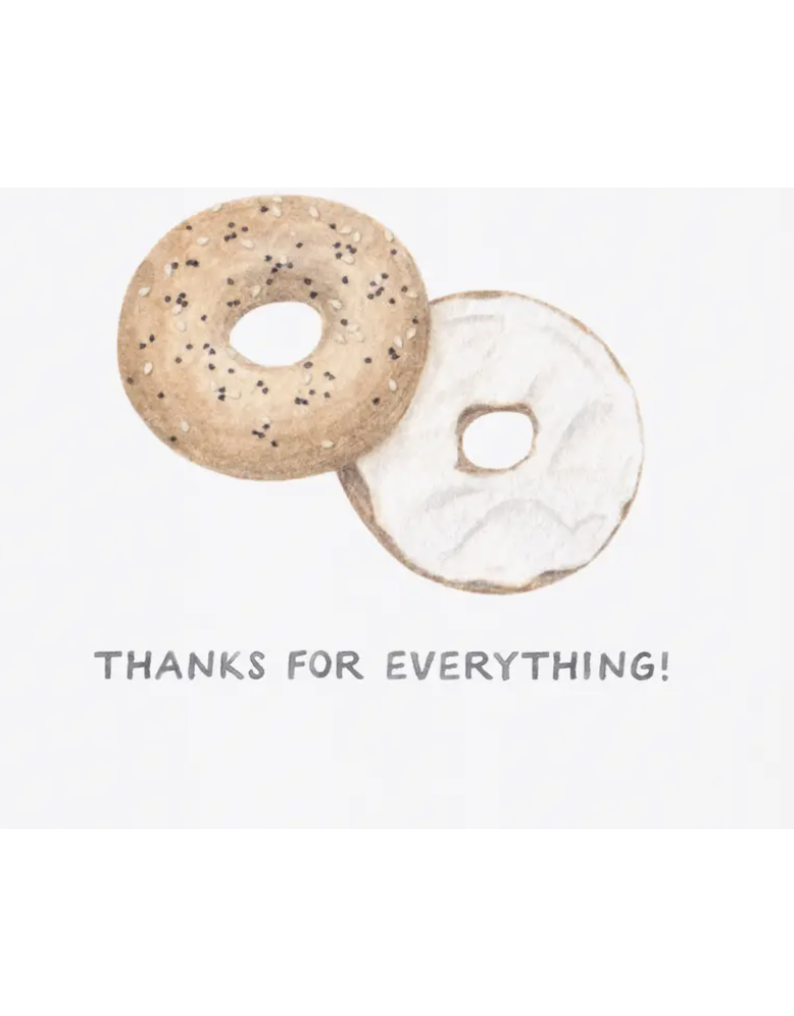 Amy Zhang Everything Bagel Thank You Card