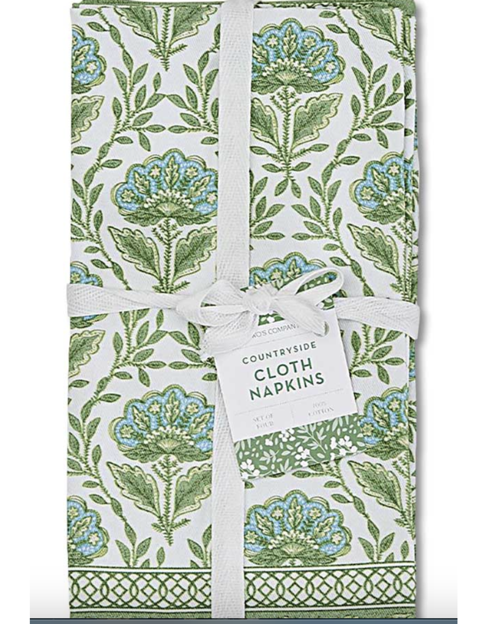 Decor Shop by Place & Gather Green & Blue Floral Pattern Napkins, Set of 4