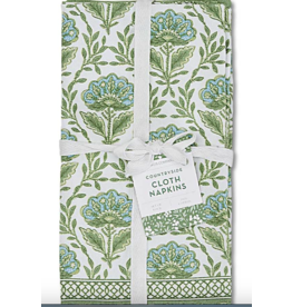 Decor Shop by Place & Gather Green & Blue Floral Pattern Napkins, Set of 4