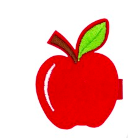 Wee Ones Wee Ones Medium Apple Felt Hair Clip