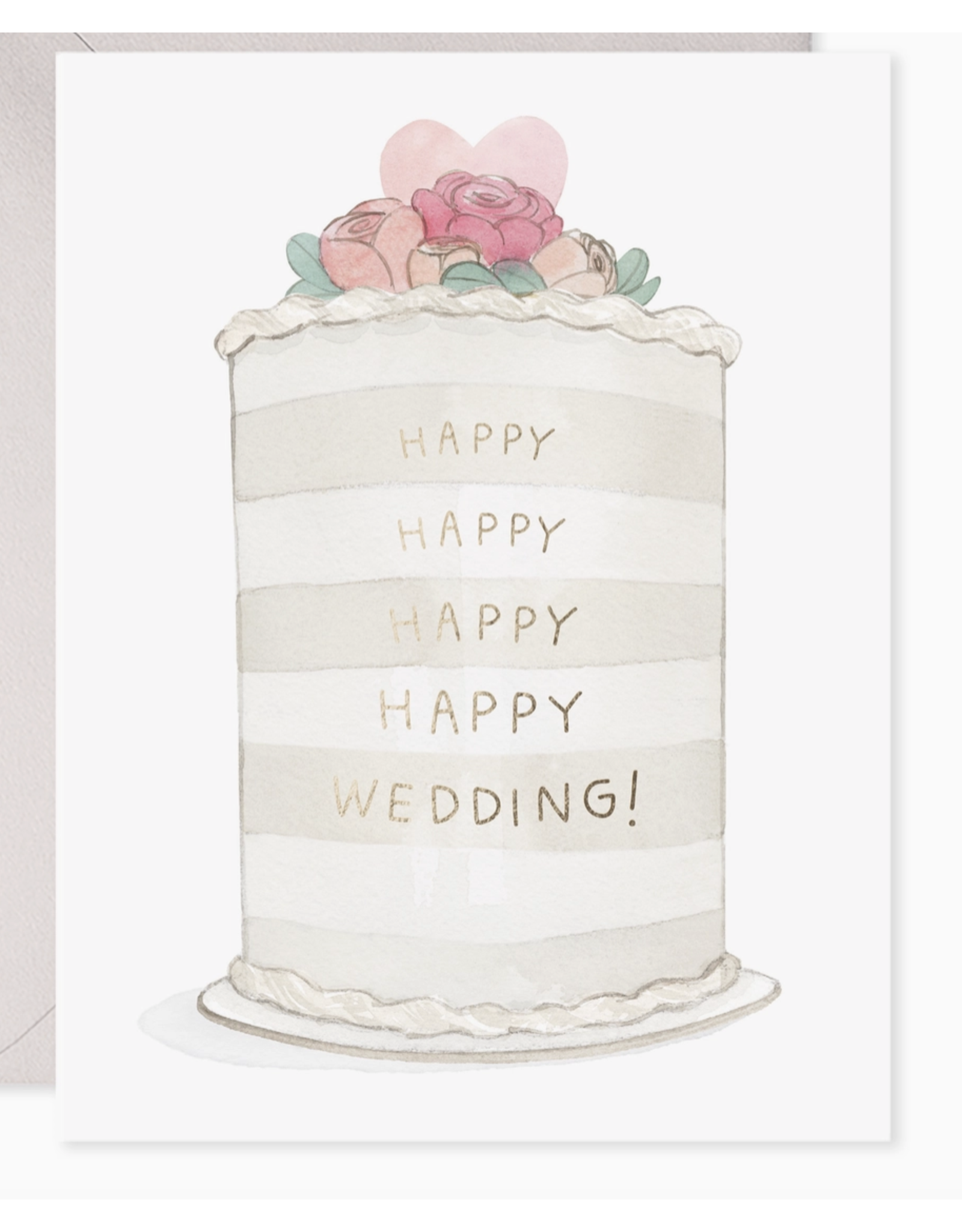 E. Frances Frosted Wedding Card