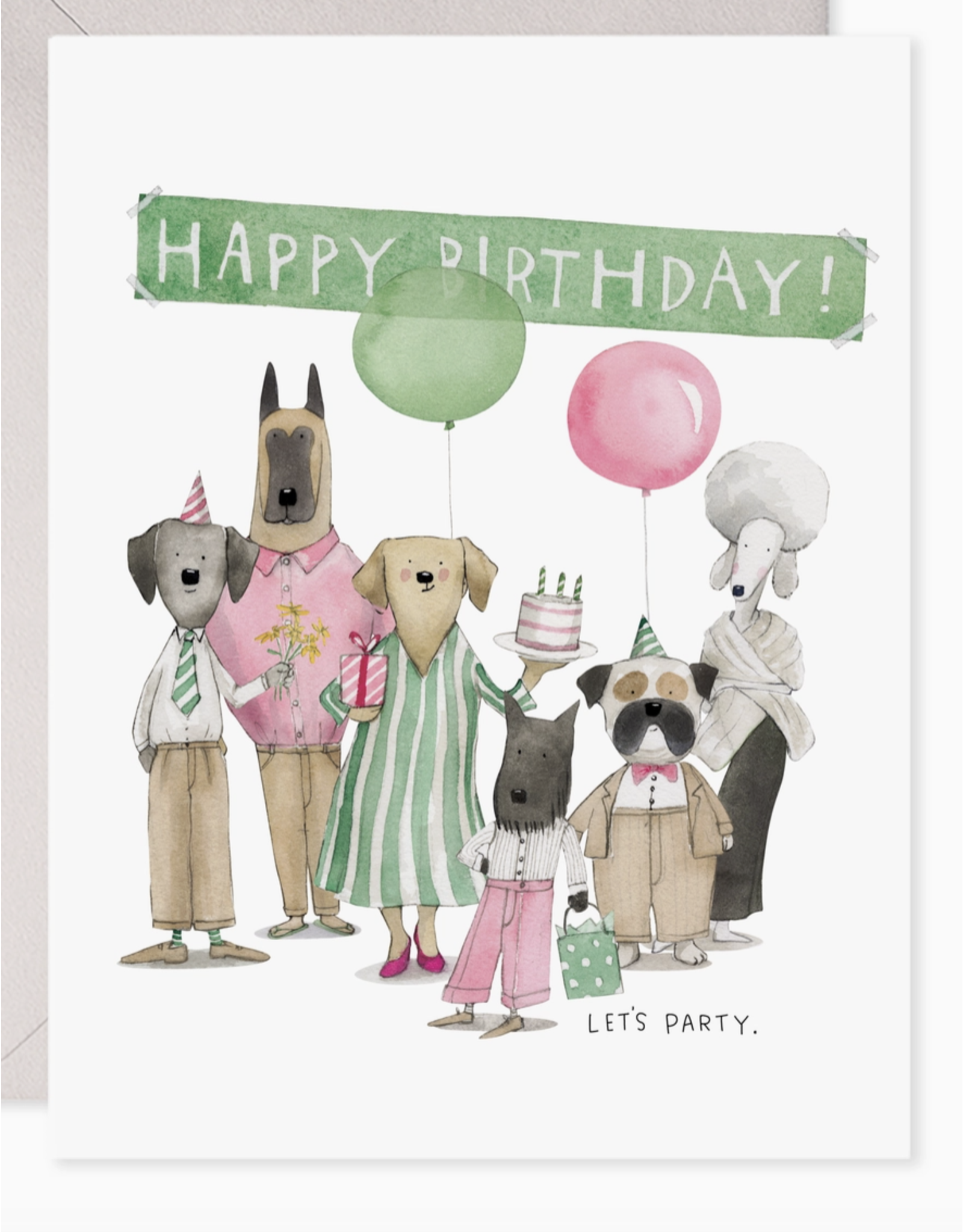 E. Frances Dog Party Birthday Card