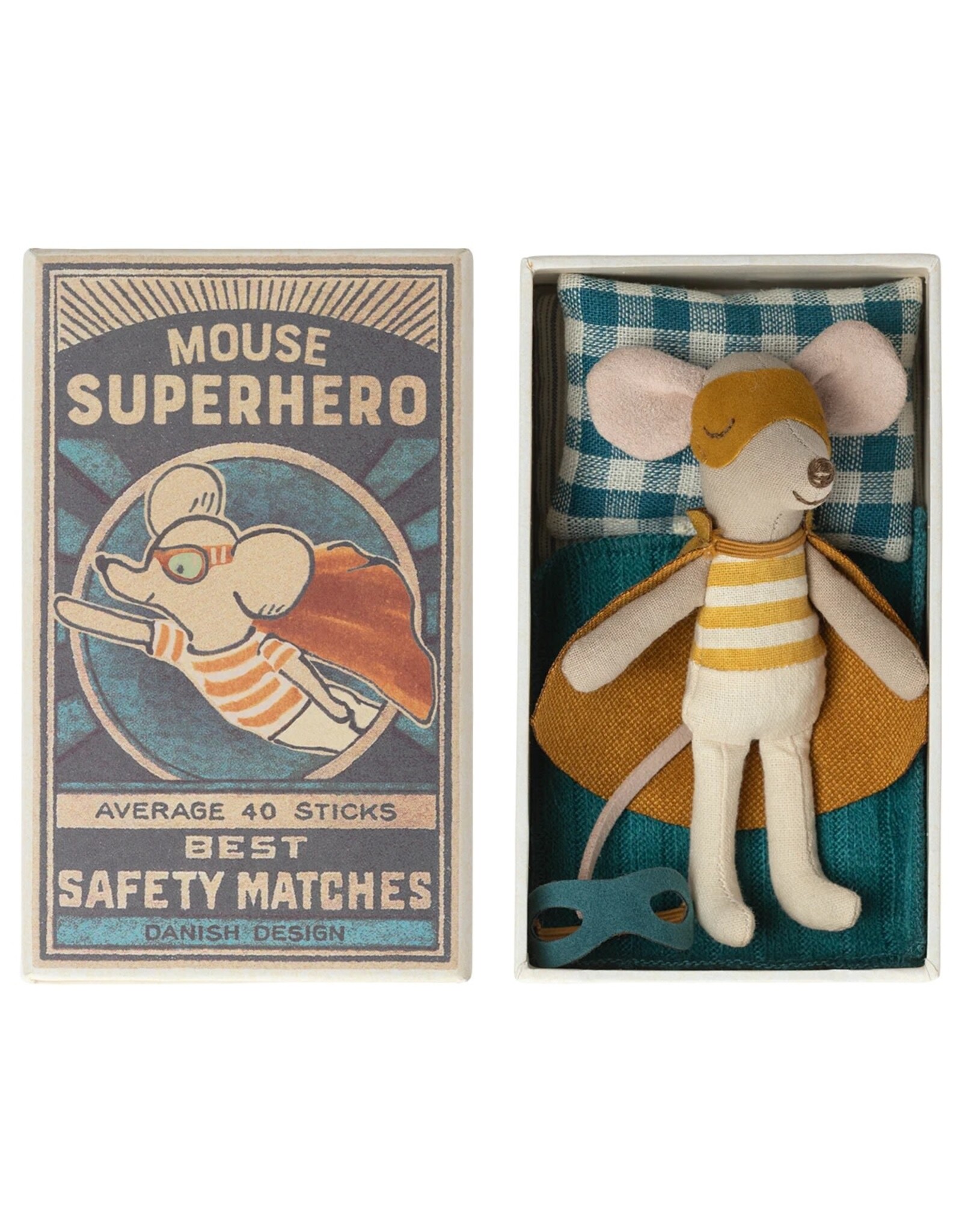 Maileg Super Hero Mouse in Matchbox by Maileg