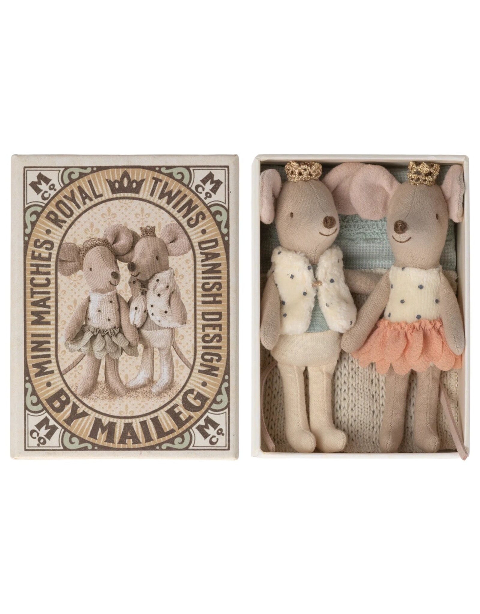 Maileg Royal Mouse Twins in Matchbox by Maileg