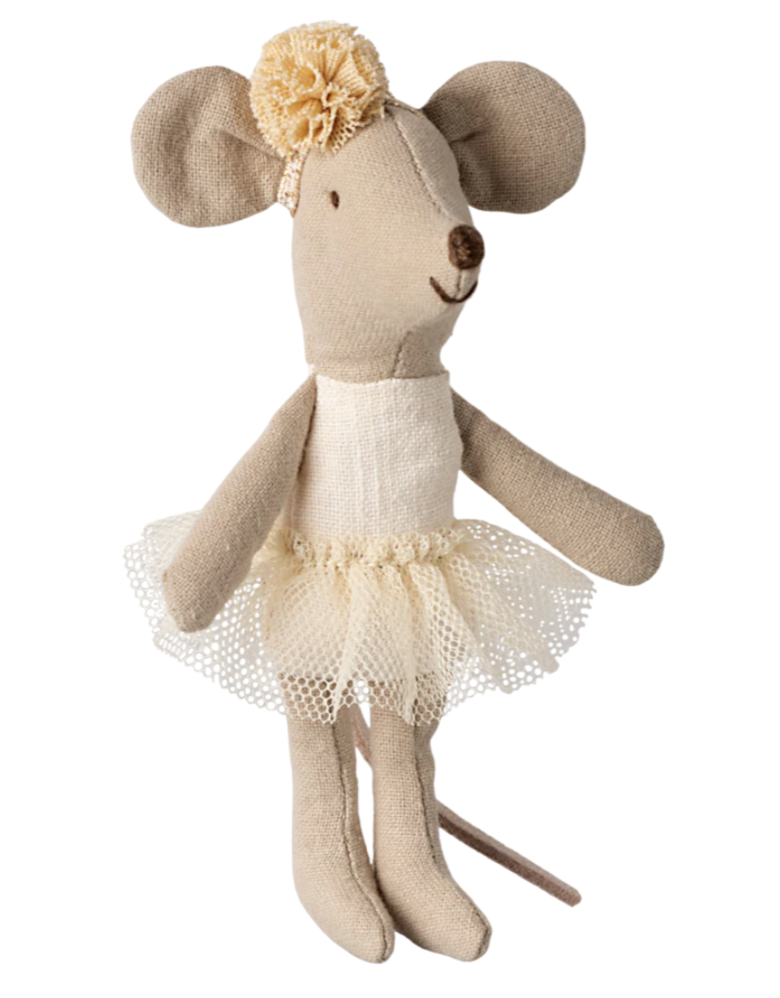 Maileg Ballerina Mouse Little Sister in Off White by Maileg