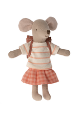 Maileg Tricycle Mouse Big Sister in Coral by Maileg