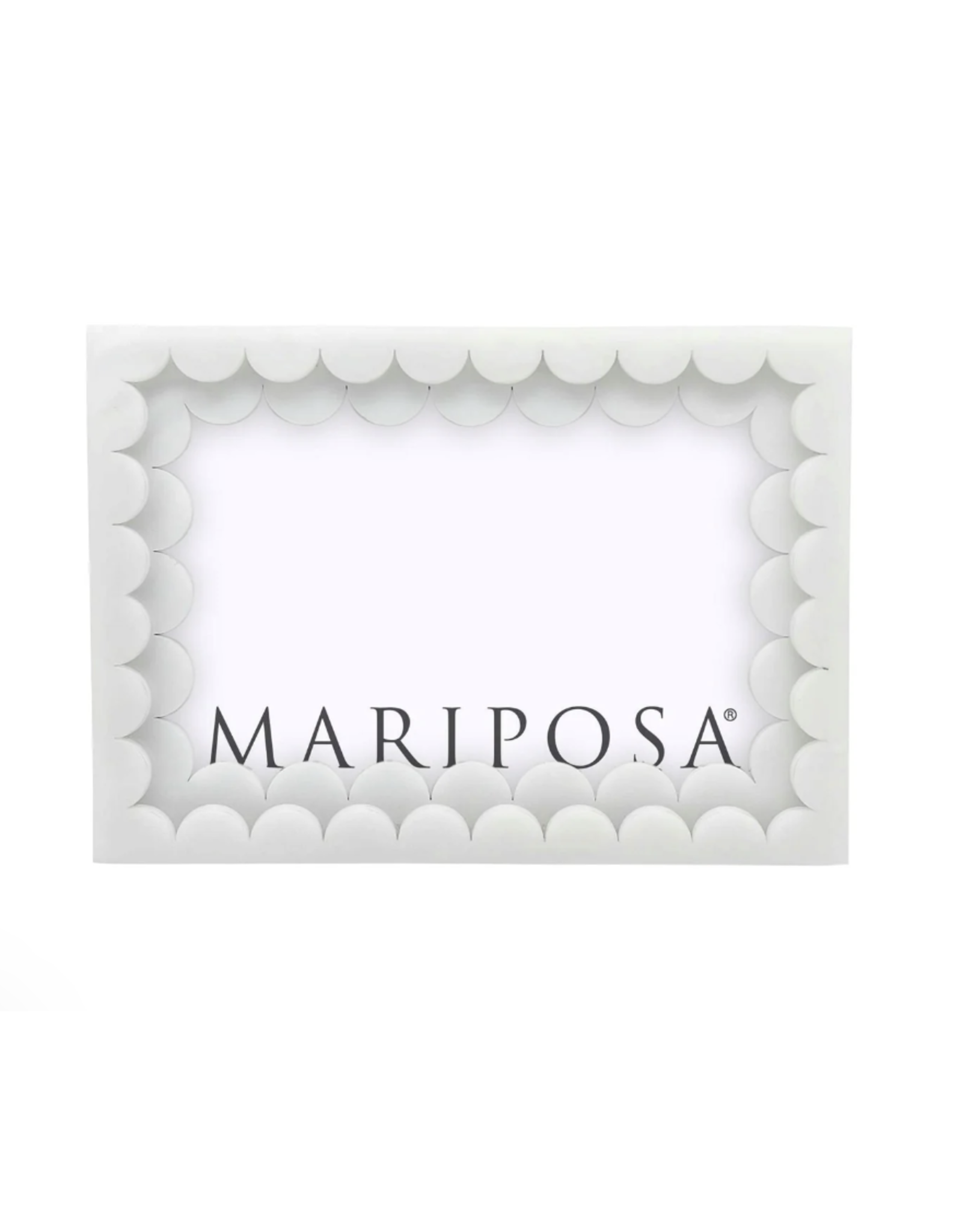 Mariposa Acrylic Double Scallop 5x7 Frame in White