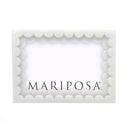 Mariposa Acrylic Double Scallop 4x6 Frame in White